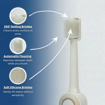 Glideby - 3 in 1 Rolling Floss Toothbrush